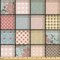 Ambesonne Shabby Flora Fabric by The Yard, Vintage Style Patchwork Design Colorful and Details Vibes, Decorative Fabric for Upholstery and Home Accents, 1 Yard, Seafoam Blush